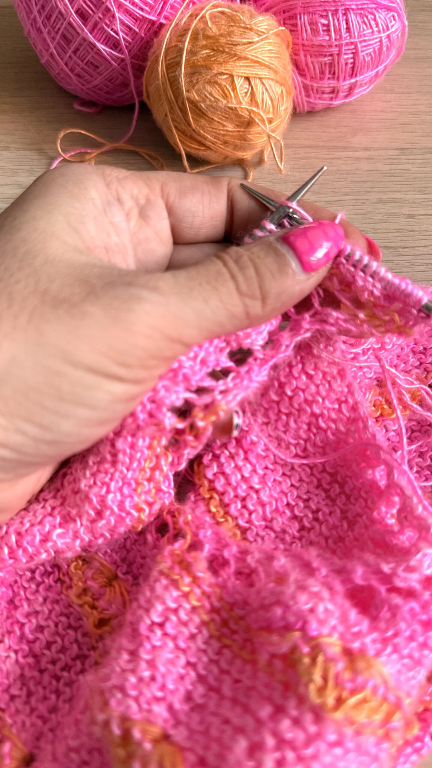 textura de patrón tejido a dos agujas