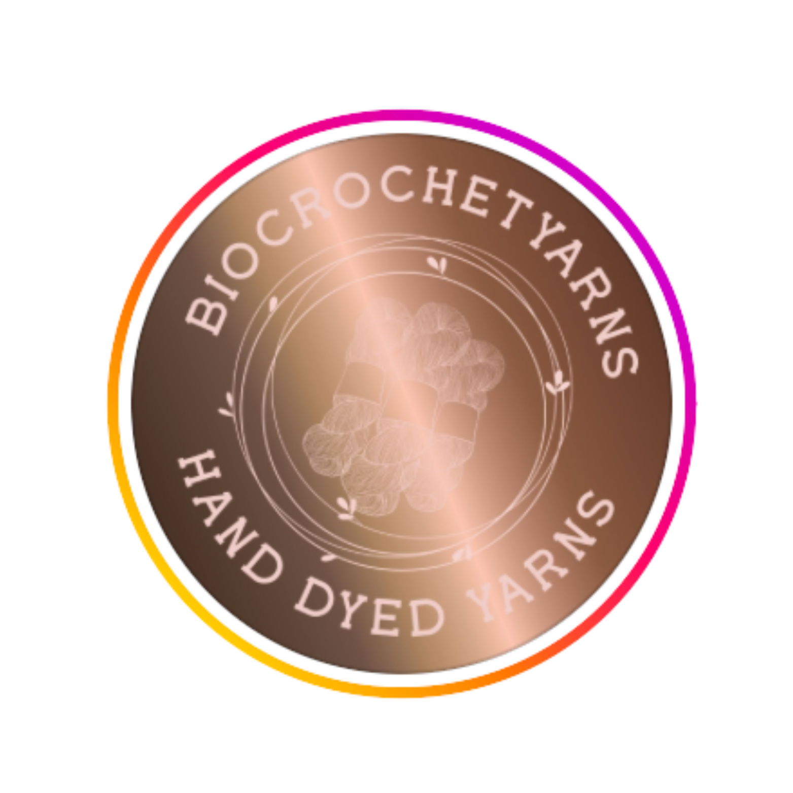 Logo circular de BioCrochet Yarns