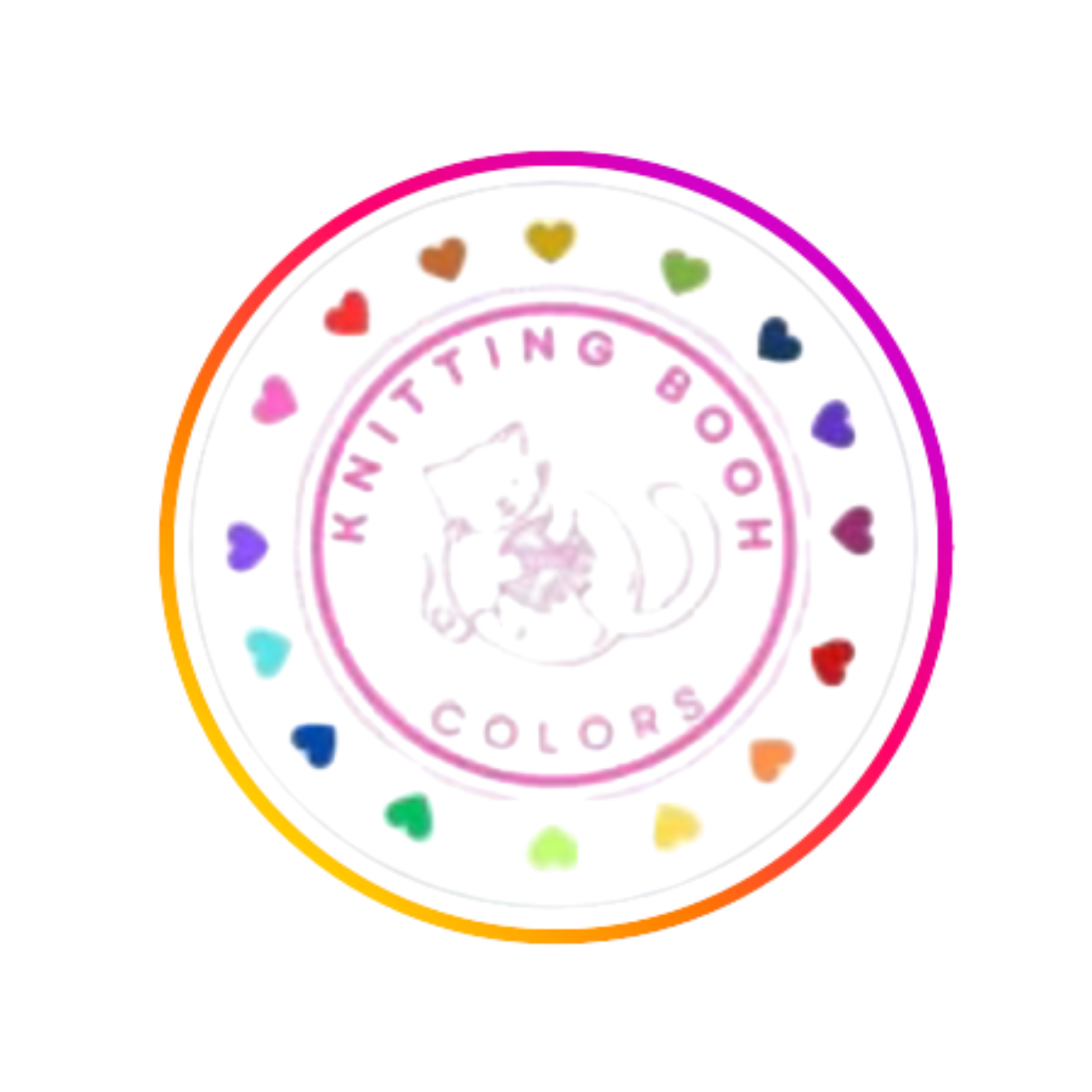 Logo circular de Knitting Booh Colors